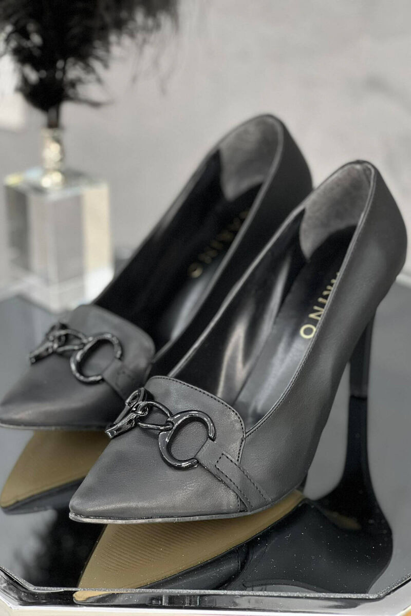 ONE COLOR SIMPLE WOMAN HEELS BLACK/ E ZEZE - 3