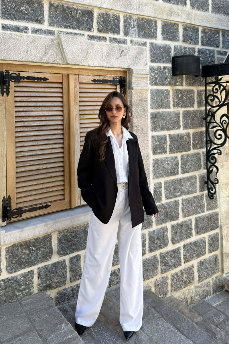 ONE COLOR SIMPLE WOMAN JACKET BLACK/ E ZEZE - 1