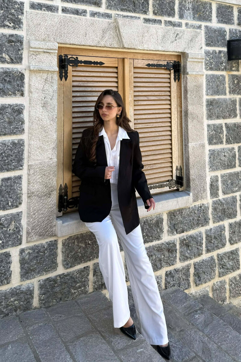 ONE COLOR SIMPLE WOMAN JACKET BLACK/ E ZEZE - 5