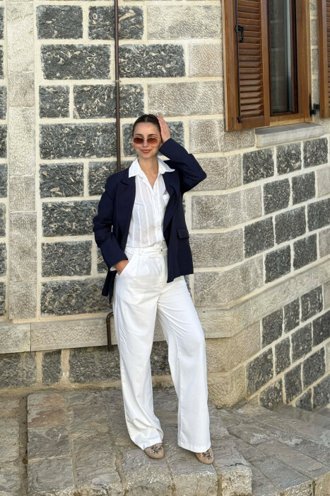 ONE COLOR SIMPLE WOMAN JACKET BLUE/BLU - 2