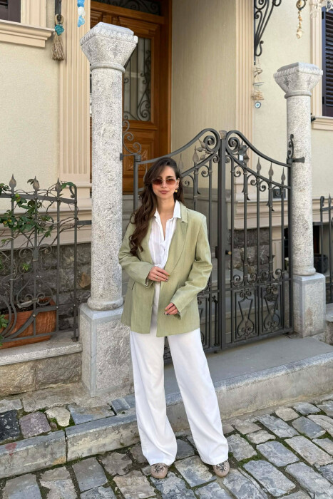 ONE COLOR SIMPLE WOMAN JACKET MINT/MENTE 