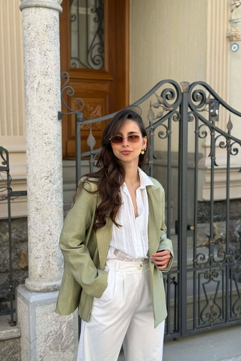 ONE COLOR SIMPLE WOMAN JACKET MINT/MENTE - 2