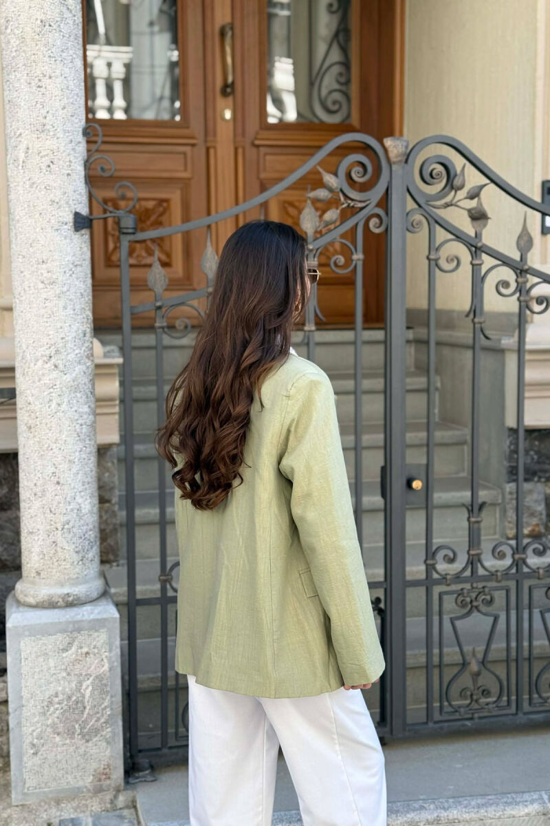 ONE COLOR SIMPLE WOMAN JACKET MINT/MENTE - 4