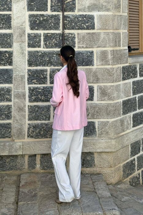 ONE COLOR SIMPLE WOMAN JACKET PINK/ROZE - 2