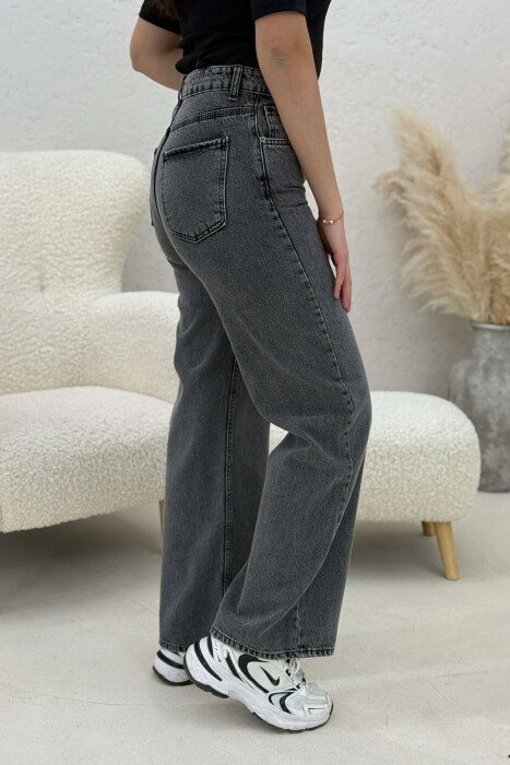 ONE COLOR SIMPLE WOMAN JEANS DARK GREY/GEE - 3
