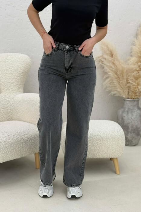 ONE COLOR SIMPLE WOMAN JEANS DARK GREY/GEE - 7