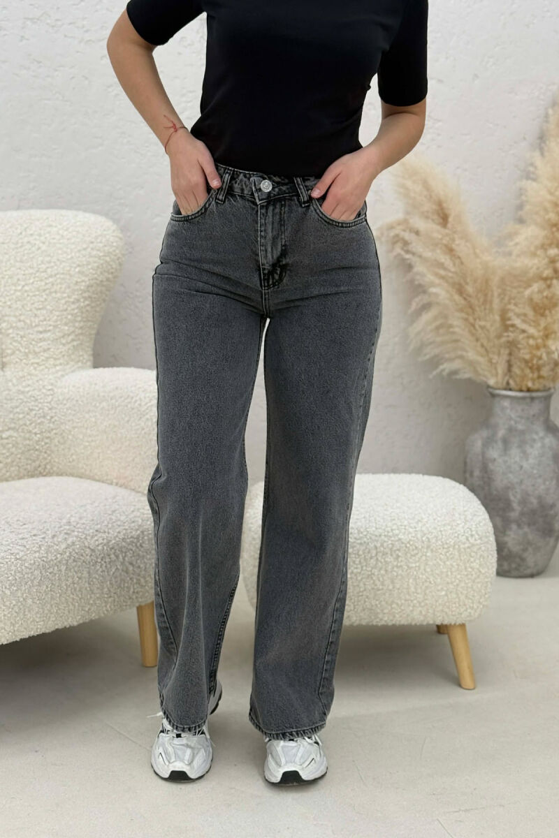 ONE COLOR SIMPLE WOMAN JEANS DARK GREY/GEE - 7