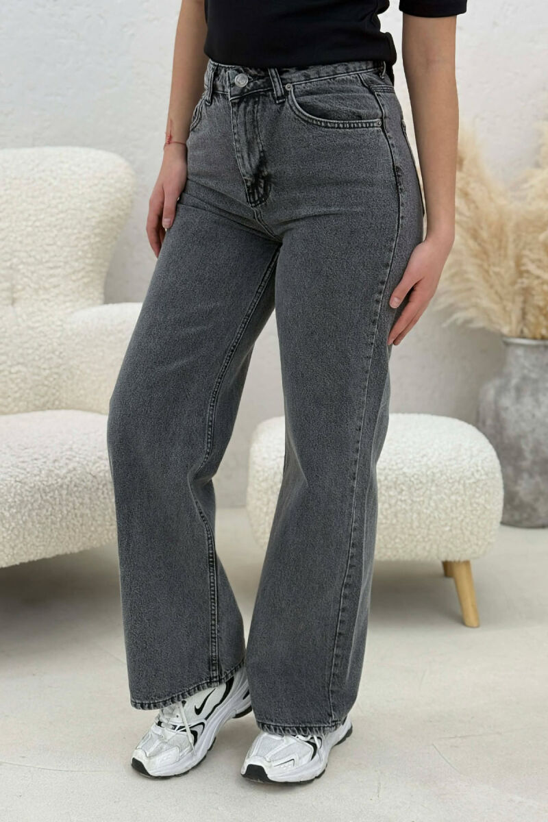 ONE COLOR SIMPLE WOMAN JEANS DARK GREY/GEE - 11