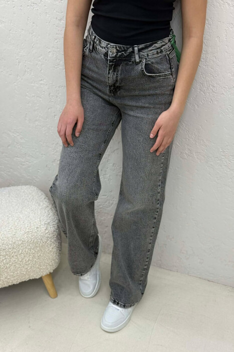ONE COLOR SIMPLE WOMAN JEANS DARK GREY/GEE - 6