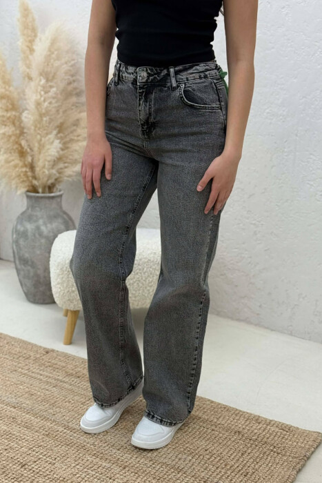 ONE COLOR SIMPLE WOMAN JEANS DARK GREY/GEE - 10