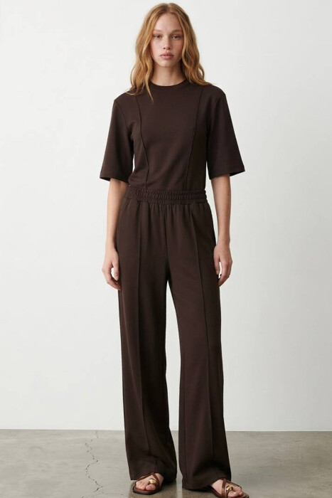 ONE COLOR SIMPLE WOMAN SET BROWN/KAFE - 