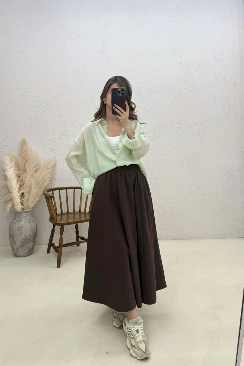 ONE COLOR SIMPLE WOMAN SHIRT MINT/MENTE - 3