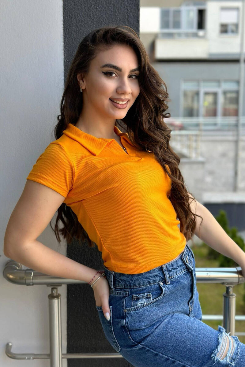 ONE COLOR SIMPLE WOMAN SHIRT ORANGE/PORTOKALLI - 6