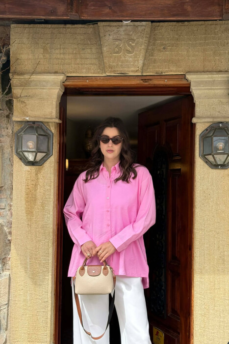 KEMISHE E THJESHTE NJE NGJYRESHE PER FEMRA NE NGJYRE ROZE - KLAUDIO FASHION