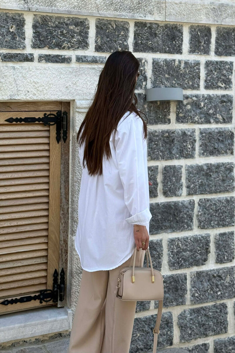 ONE COLOR SIMPLE WOMAN SHIRT WHITE-E BARDHE - 2