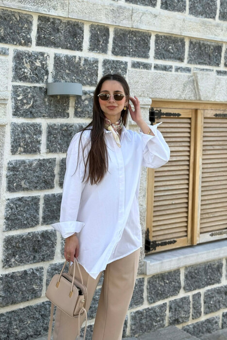 ONE COLOR SIMPLE WOMAN SHIRT WHITE-E BARDHE - 3