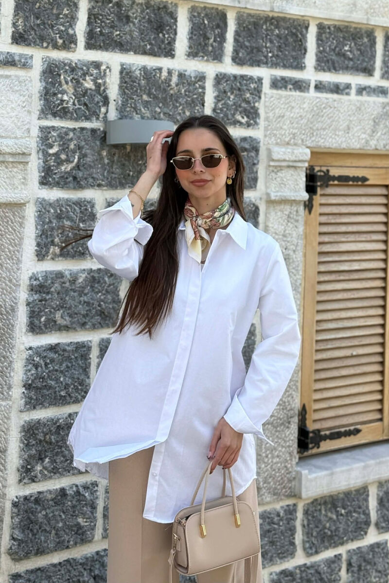 ONE COLOR SIMPLE WOMAN SHIRT WHITE-E BARDHE - 5