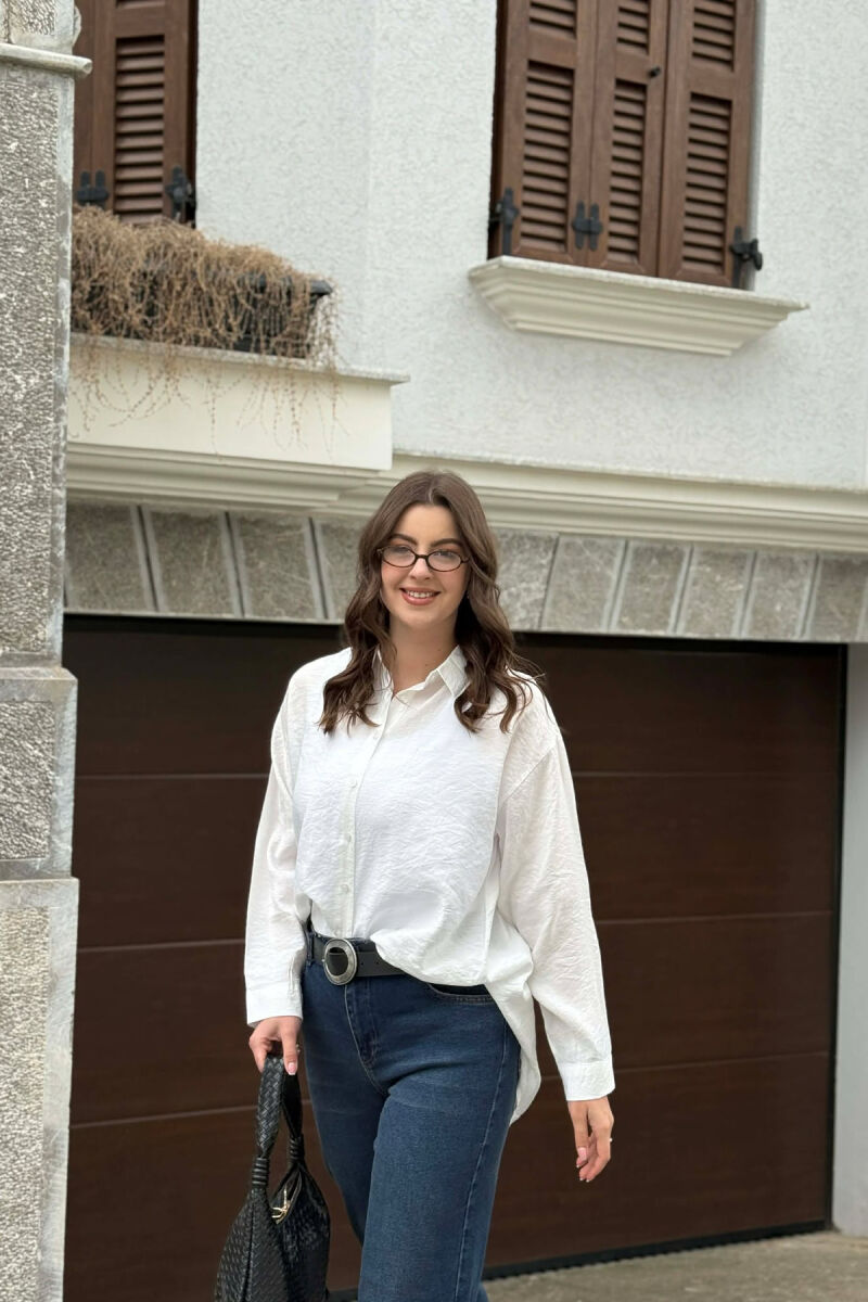 ONE COLOR SIMPLE WOMAN SHIRT WHITE-E BARDHE - 1