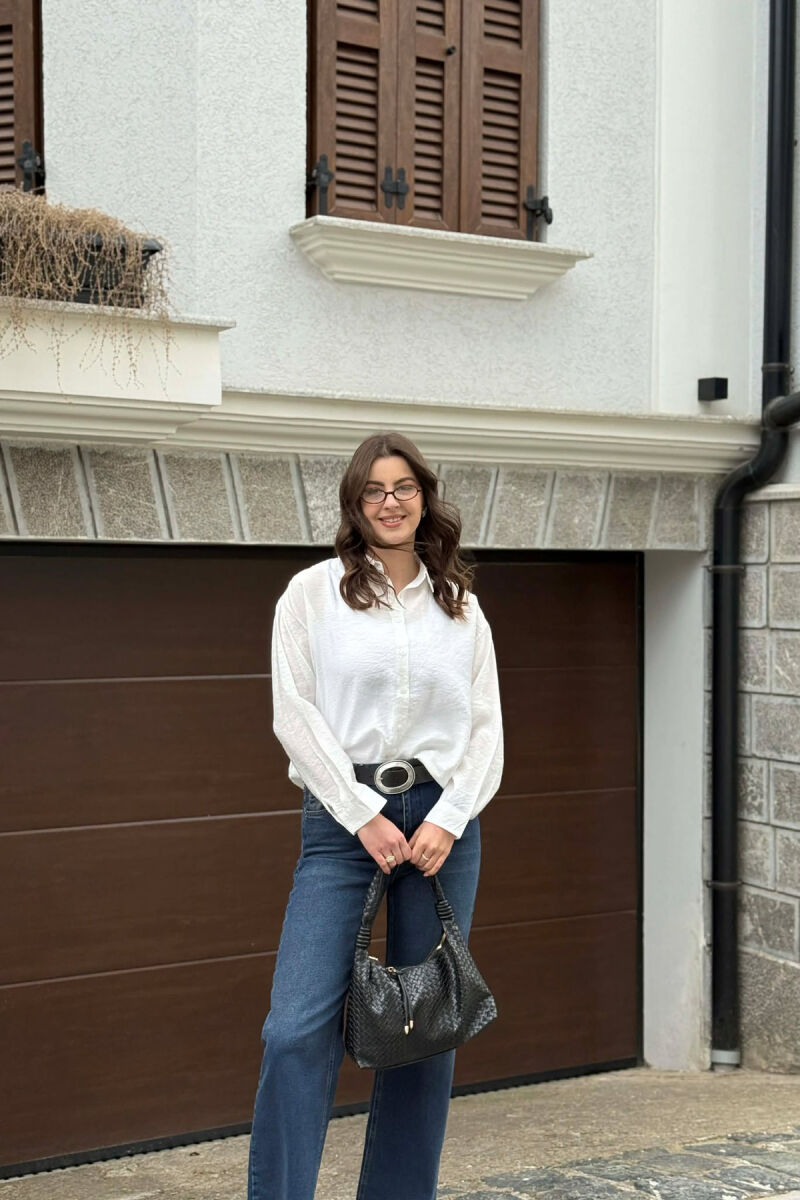 ONE COLOR SIMPLE WOMAN SHIRT WHITE-E BARDHE - 2