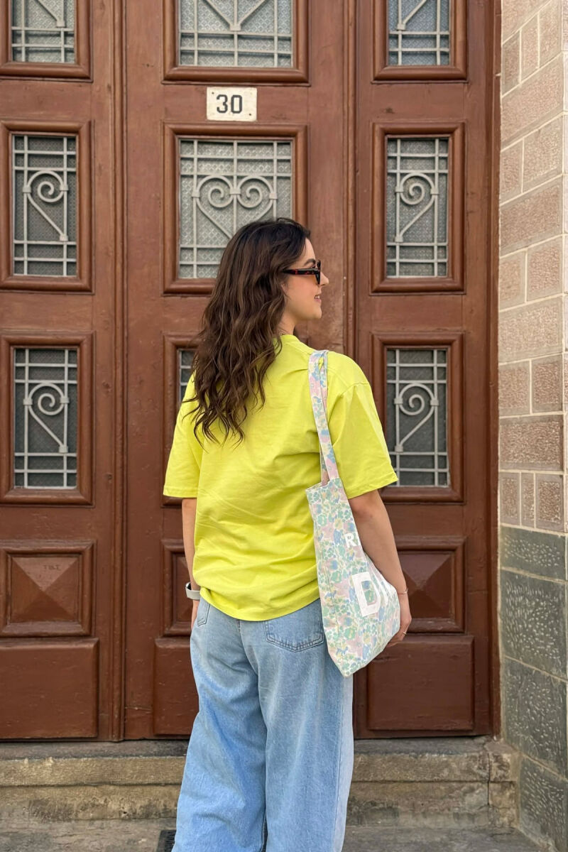 ONE COLOR SIMPLE WOMAN T-SHIRT + 6 PAIR SOCKS NEON/NEON - 5