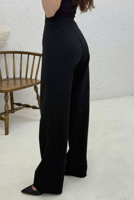 ONE COLOR SIMPLE WOMAN TROUSERS BLACK/ E ZEZE - 4