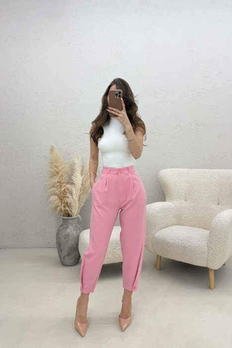 PANATLLONA TE THJESHTA PER FEMRA NE NGJYRE ROZE - KLAUDIO FASHION