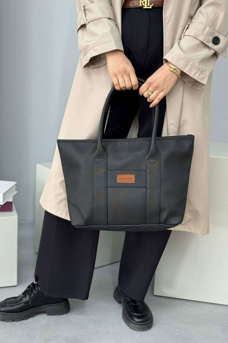 ONE COLOR SIMPLE WOMEN BAG BLACK/ E ZEZE - 3
