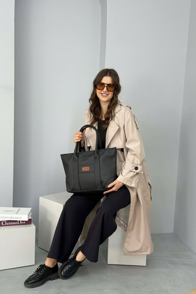 ONE COLOR SIMPLE WOMEN BAG BLACK/ E ZEZE - 4