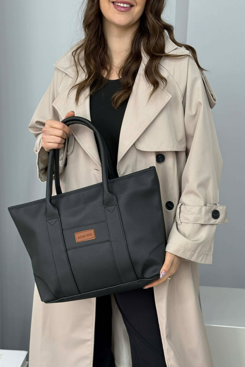 ONE COLOR SIMPLE WOMEN BAG BLACK/ E ZEZE - 5