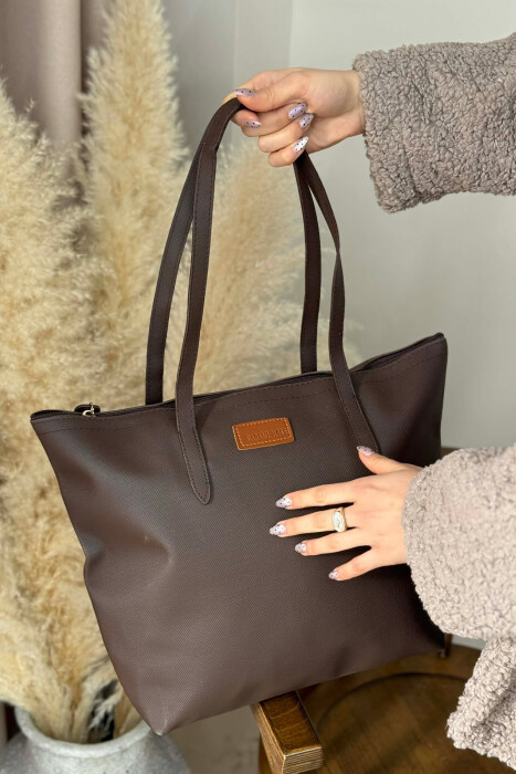 ONE COLOR SIMPLE WOMEN BAG BROWN/KAFE 