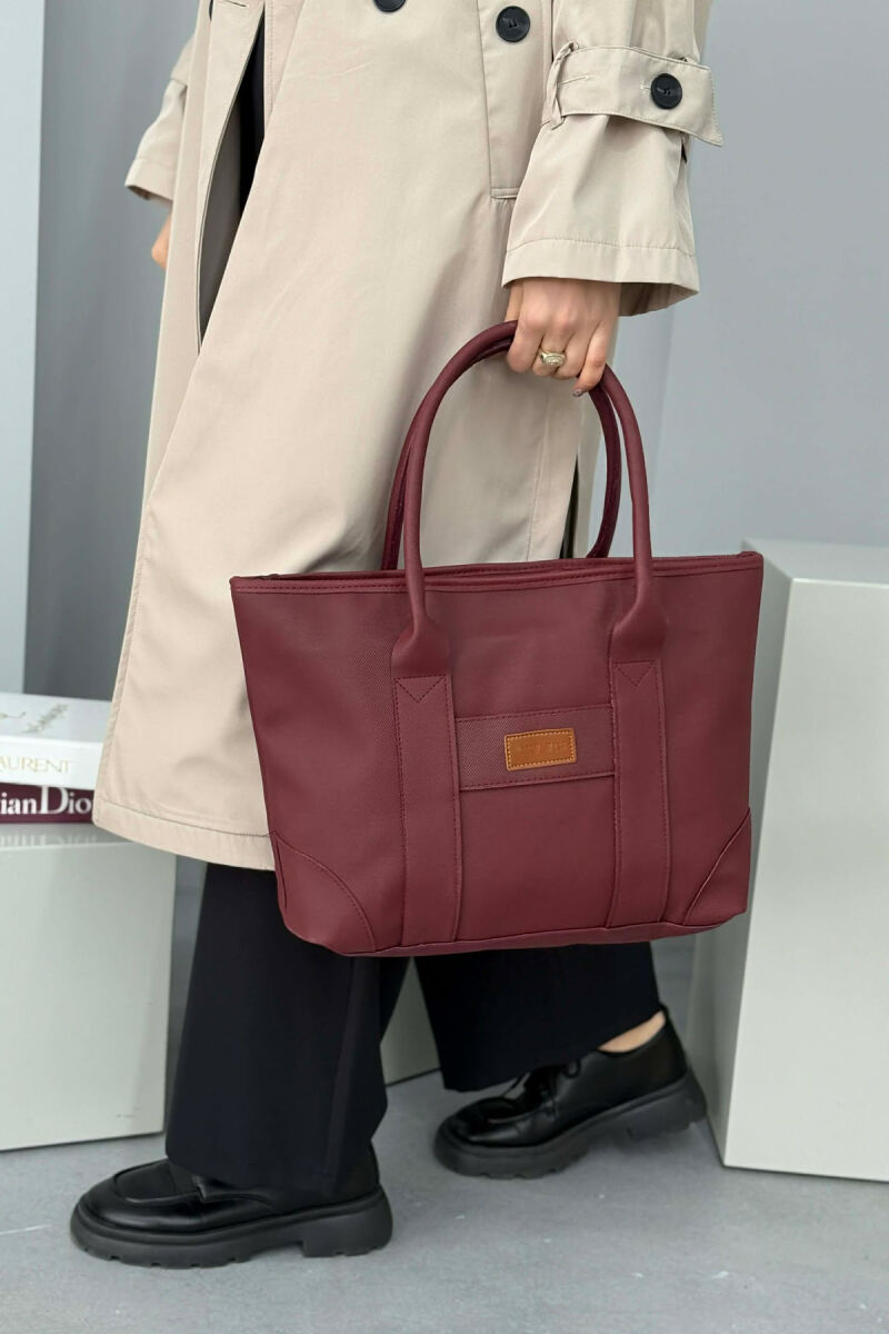 ONE COLOR SIMPLE WOMEN BAG BURGUNDY/VISHNJE - 3