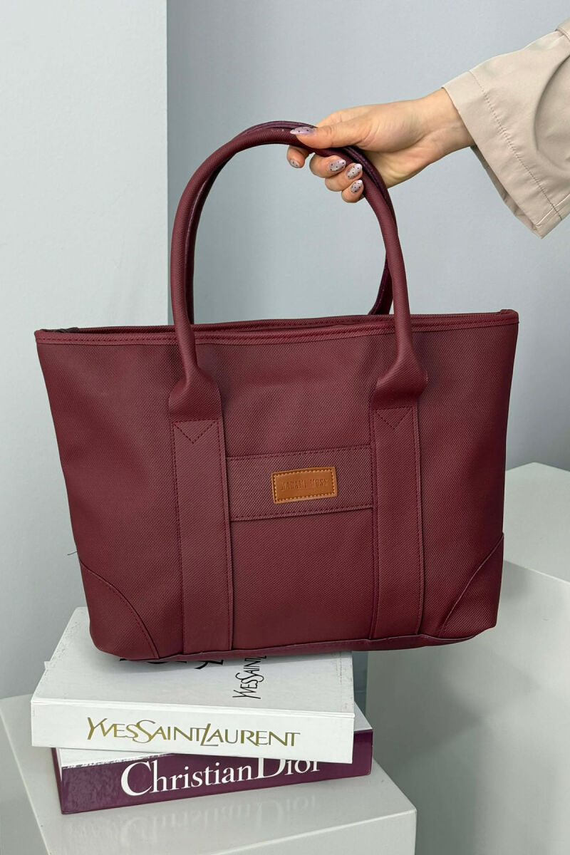 ONE COLOR SIMPLE WOMEN BAG BURGUNDY/VISHNJE - 1