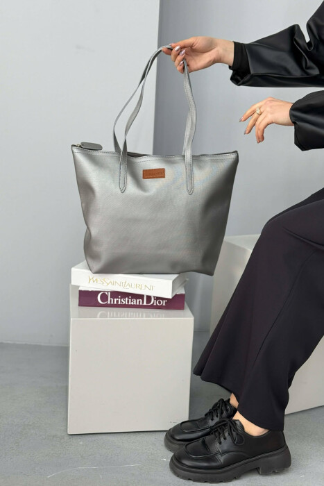 ONE COLOR SIMPLE WOMEN BAG GREY/GRI - 1