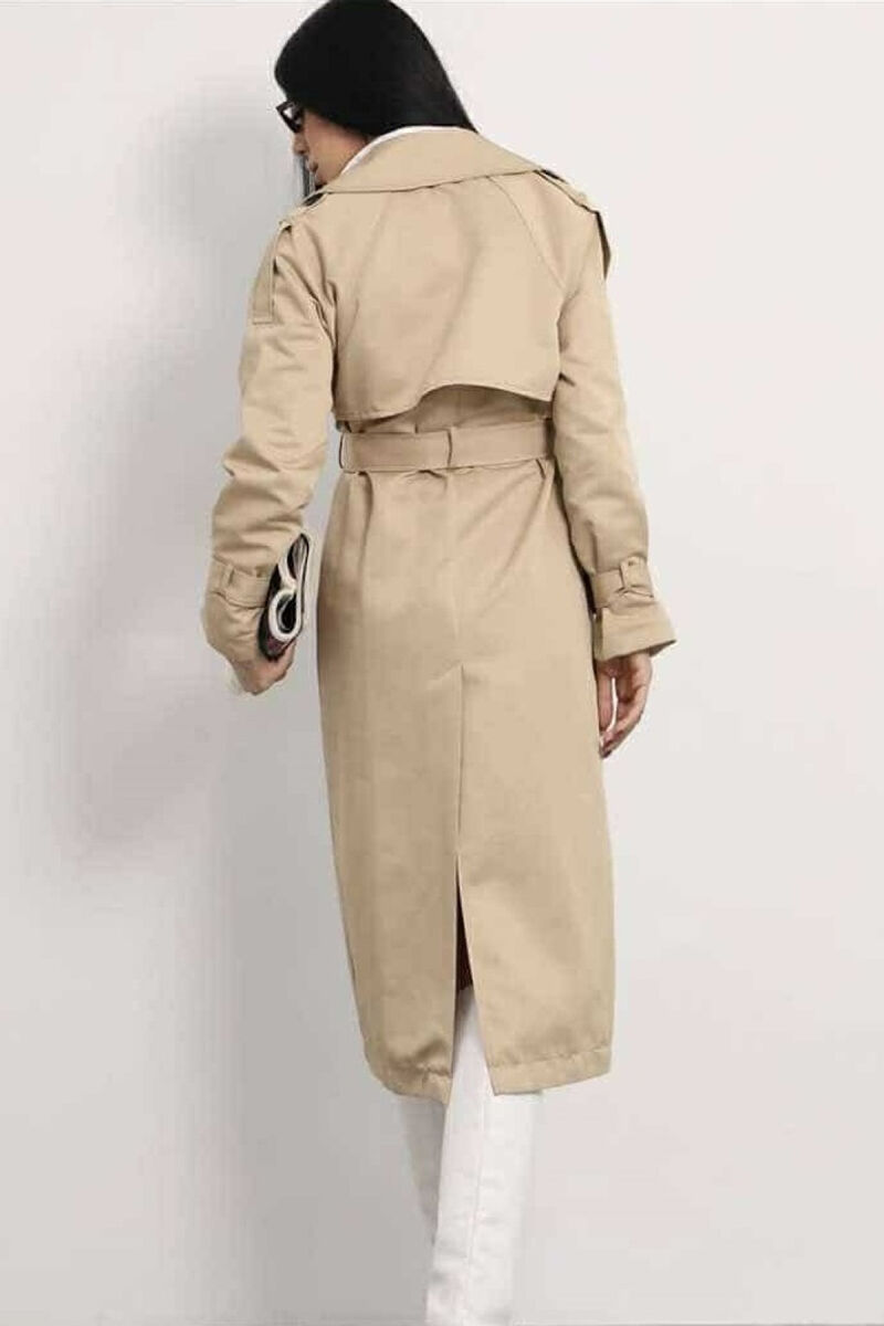 ONE COLOR SIMPLE WOMEN JACKET BEIGE/BEZHE - 3