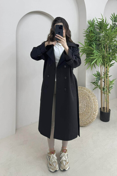 ONE COLOR SIMPLE WOMEN JACKET BLACK/ E ZEZE - 1
