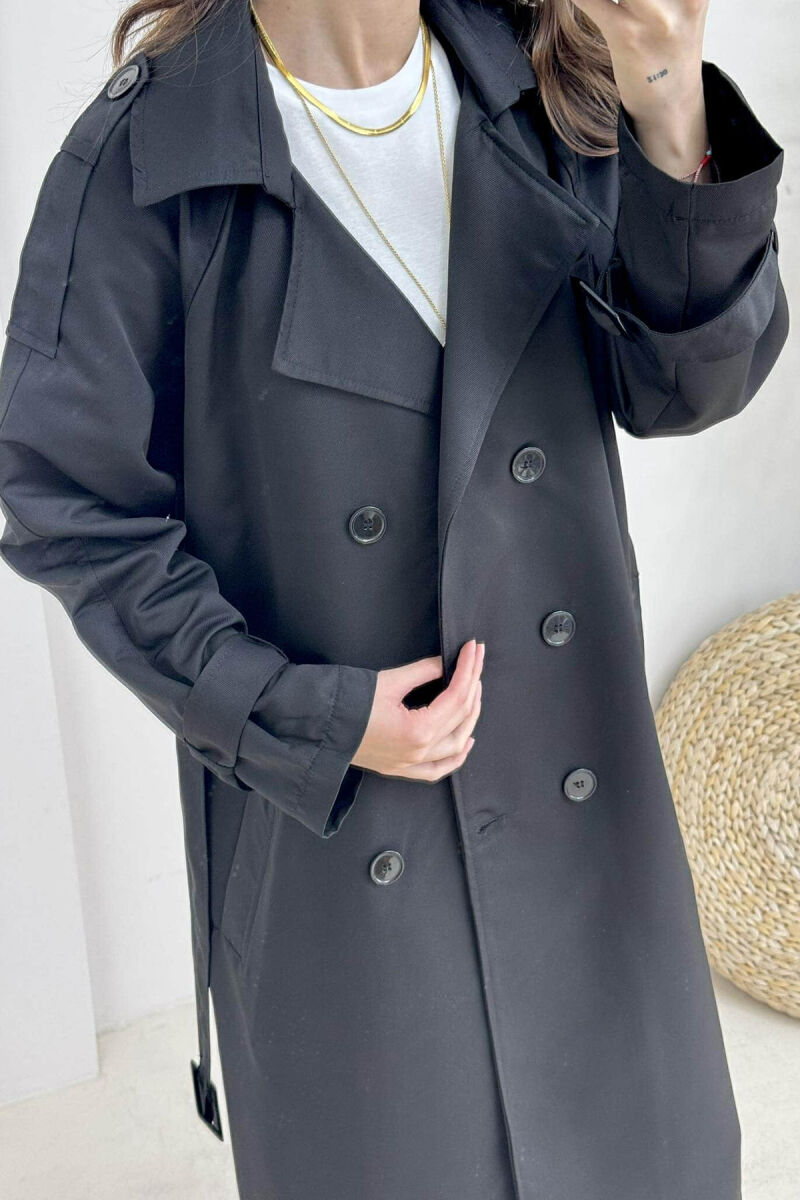 ONE COLOR SIMPLE WOMEN JACKET BLACK/ E ZEZE - 2