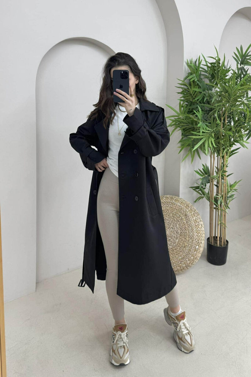 ONE COLOR SIMPLE WOMEN JACKET BLACK/ E ZEZE - 4