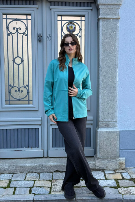 XHAKETË E THJESHTË NJË NGJYRËSHE PËR FEMRA NË NGJYRË GUR KALI - KLAUDIO FASHION