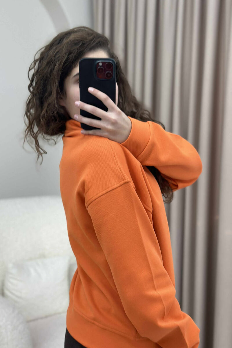 ONE COLOR SIMPLE WOMEN JACKET ORANGE/PORTOKALLI - 3