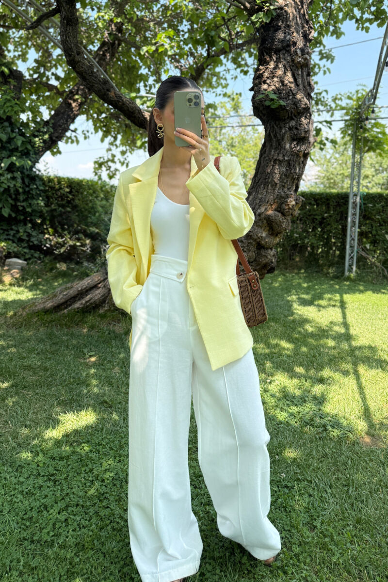 ONE COLOR SIMPLE WOMEN JACKET YELLOW/E VERDHE - 2