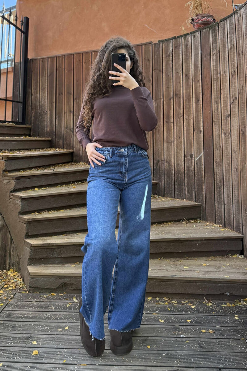 ONE COLOR SIMPLE WOMEN JEANS BLUE/BLU - 3