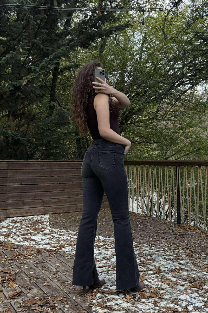 ONE COLOR SIMPLE WOMEN JEANS DARK GREY/GEE - 4