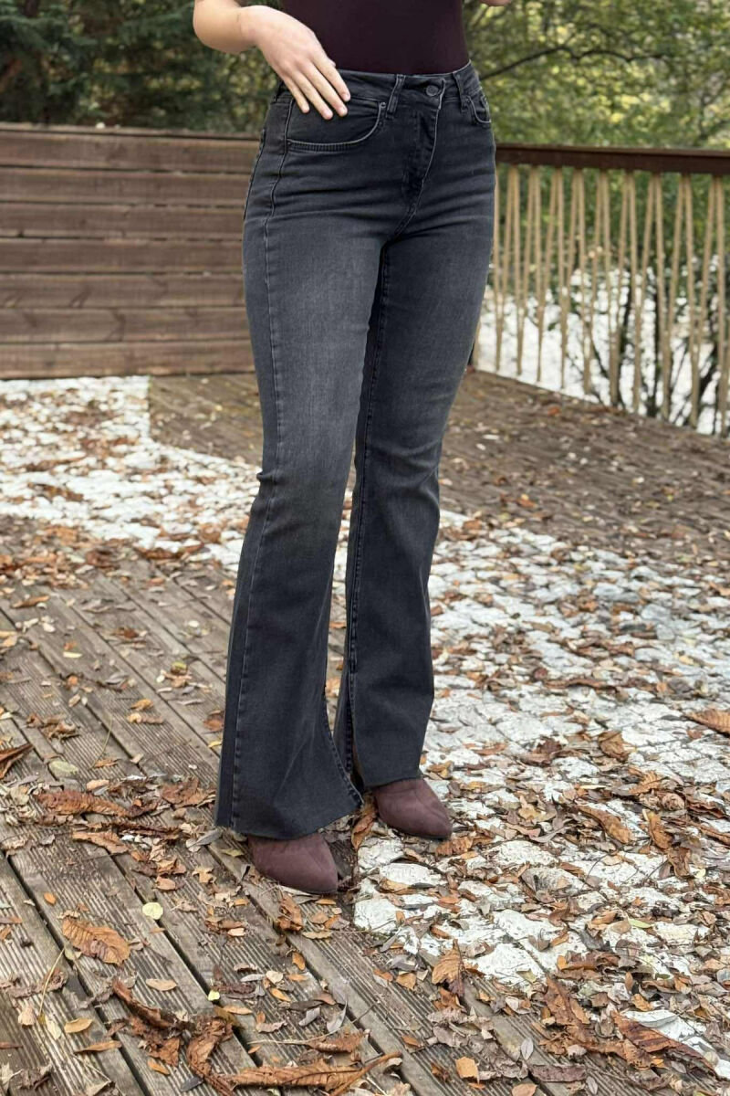 ONE COLOR SIMPLE WOMEN JEANS DARK GREY/GEE - 1