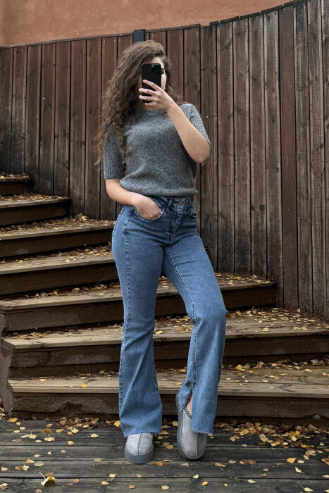 ONE COLOR SIMPLE WOMEN JEANS LIGHTBLUE/BZ - 4