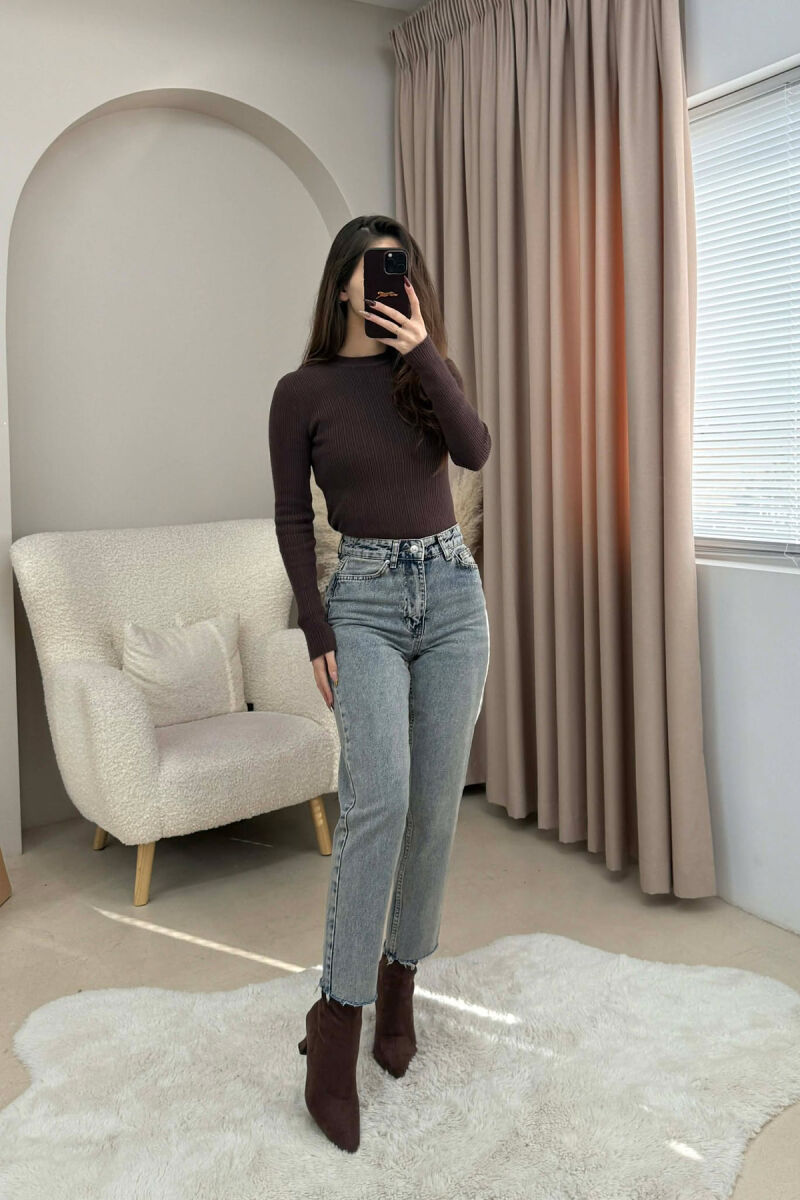 ONE COLOR SIMPLE WOMEN JEANS LIGHTBLUE/BZ - 3