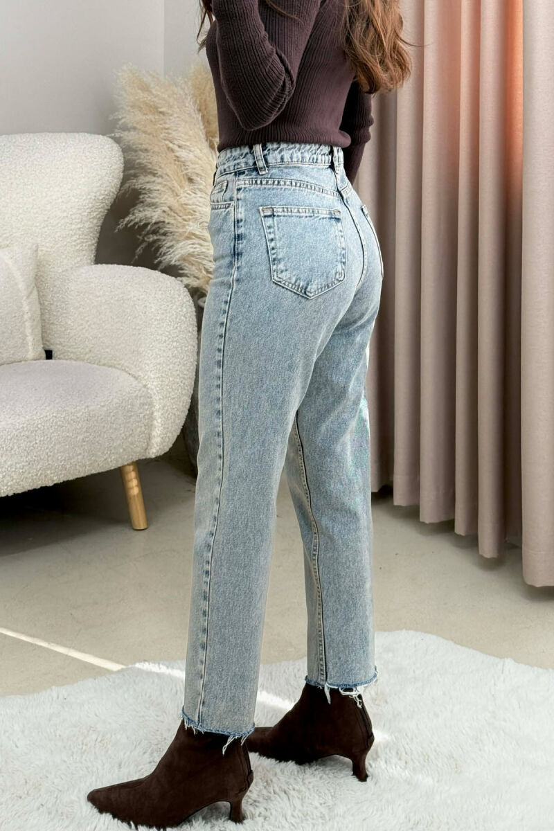 ONE COLOR SIMPLE WOMEN JEANS LIGHTBLUE/BZ - 4