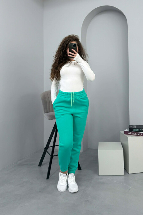 ONE COLOR SIMPLE WOMEN JOGGERS GREEN/JESHILE - 1