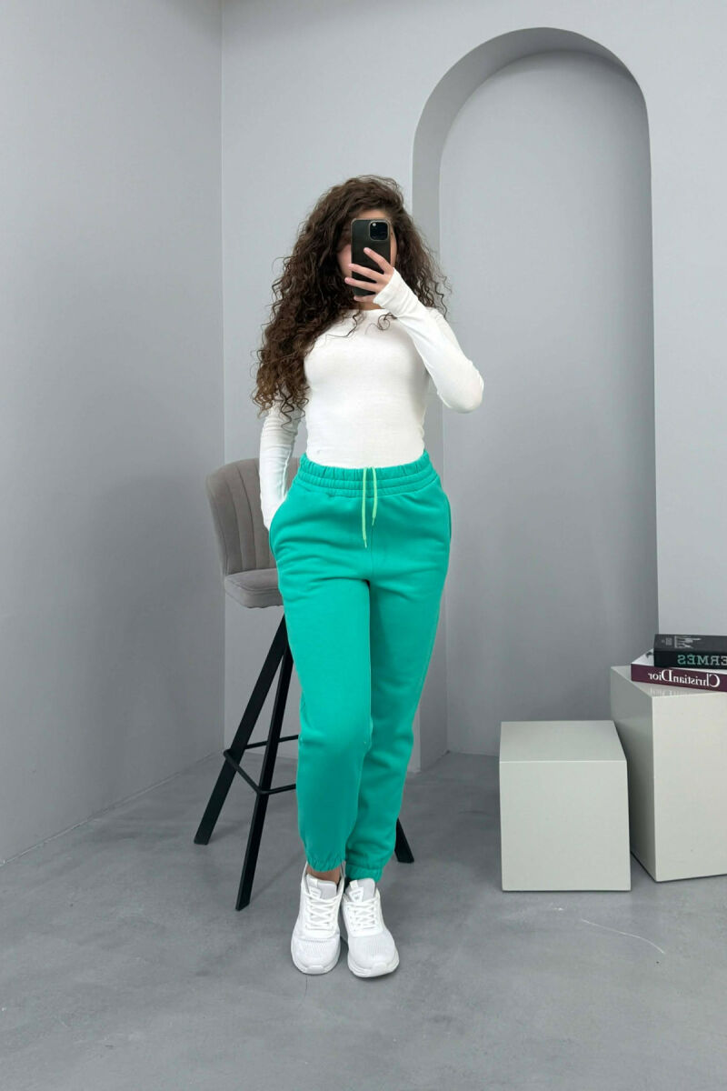 ONE COLOR SIMPLE WOMEN JOGGERS GREEN/JESHILE - 1