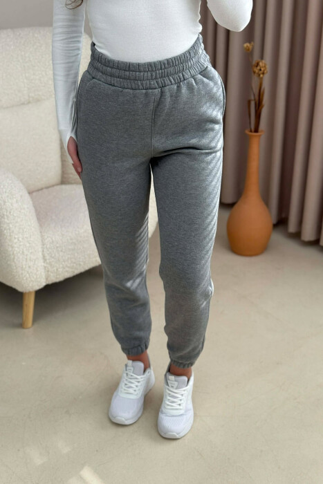 ONE COLOR SIMPLE WOMEN JOGGERS GREY/GRI - 4
