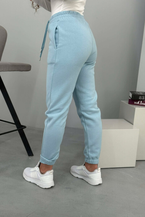 ONE COLOR SIMPLE WOMEN JOGGERS LIGHTBLUE/BZ - 4